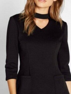 Jaanuu Black Scrub Set - Choker Neck Top (XS) & Skinny Cargo Pants (S)